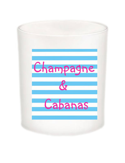 Champagne & Cabanas Candle with Lid-Coconut Soy Wax,Vegan