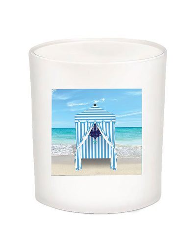 Luxury Cabana Beach Day Candle with Lid-Coconut Soy Wax,Vegan