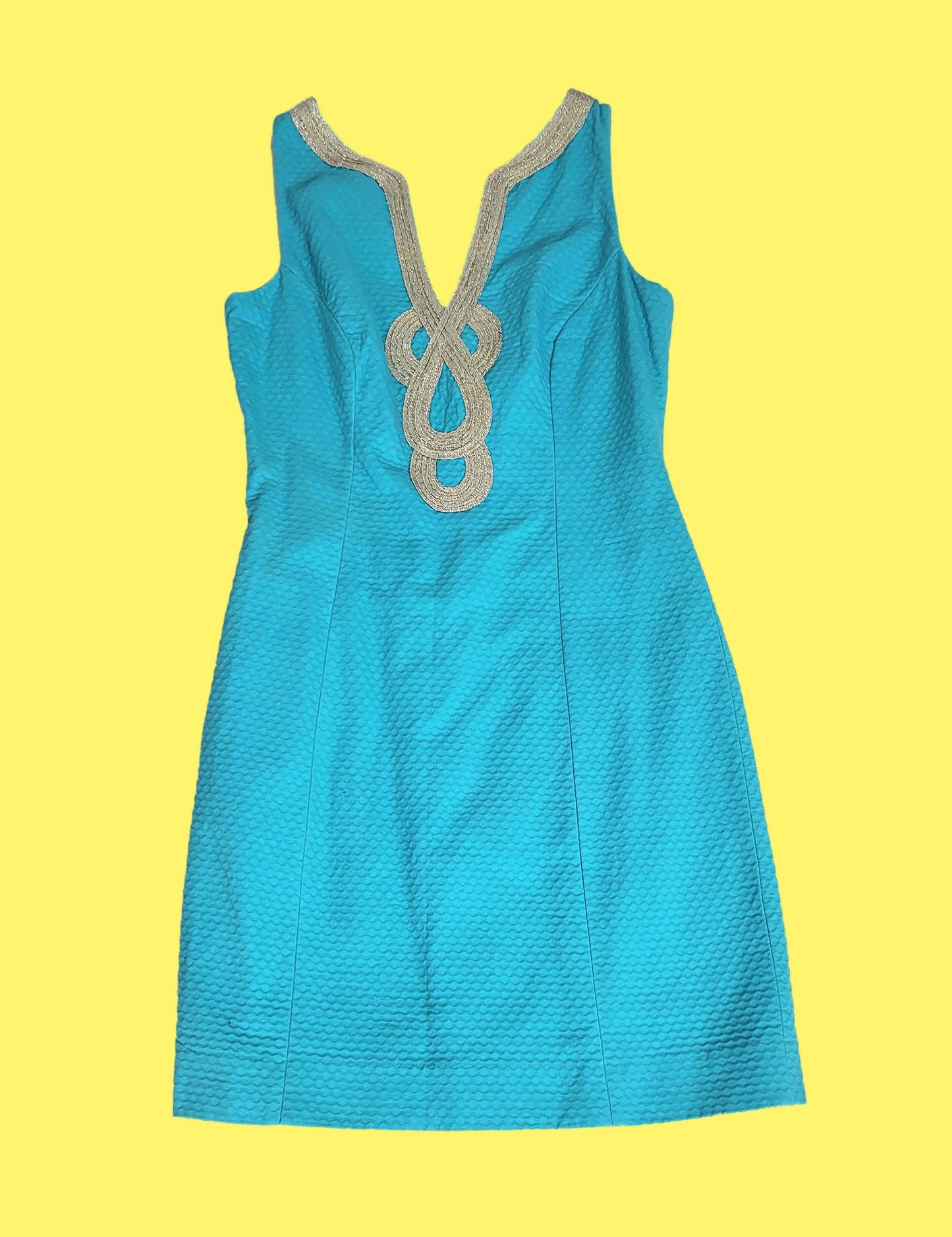 Lilly Pulitzer Janice Shift Dress-Turquoise Blue- Size 8-Preowned-ONLY 1 LEFT