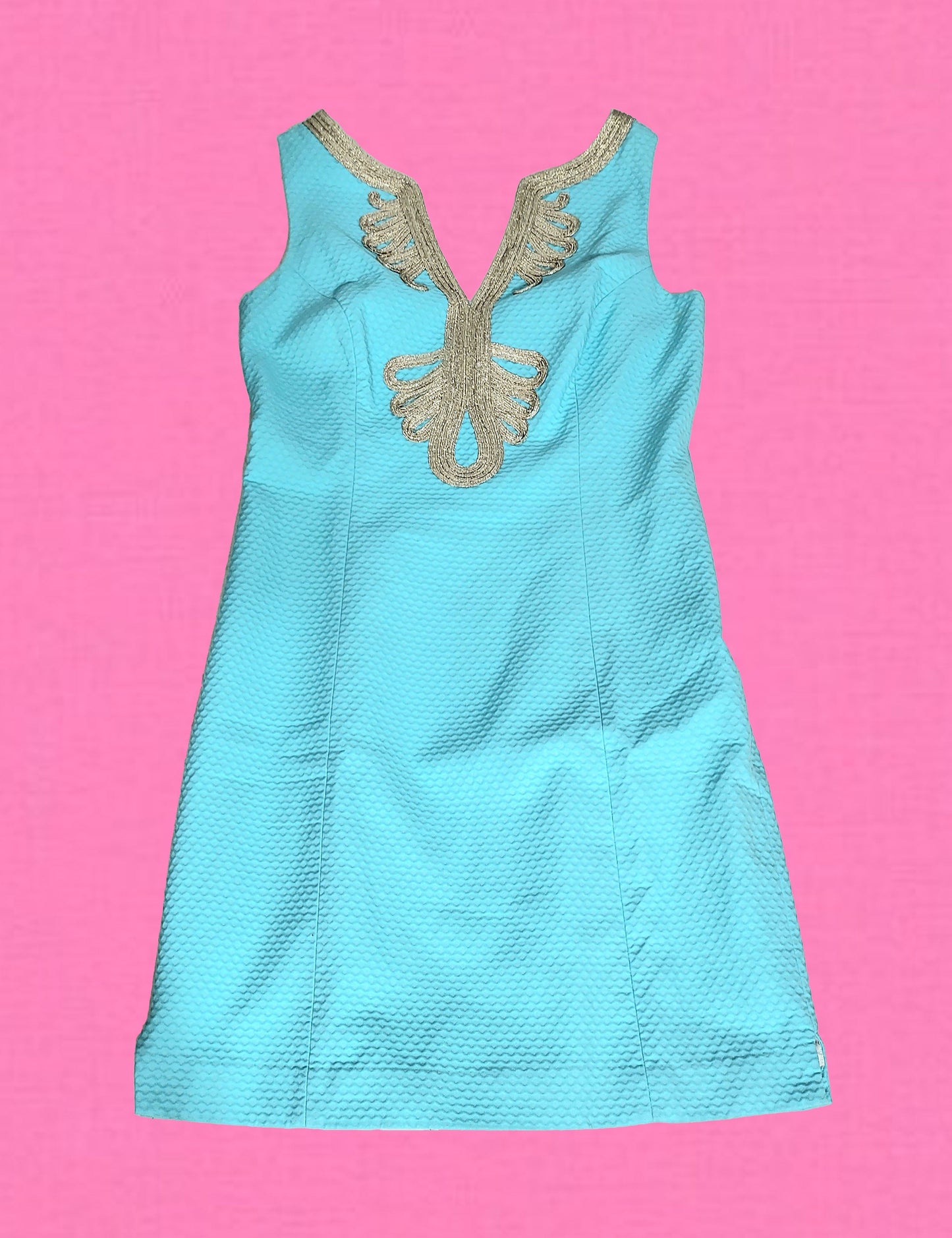 Lilly Pulitzer Janice Shift Dress-Aqua Blue- Size 8-Preowned-ONLY 1 LEFT