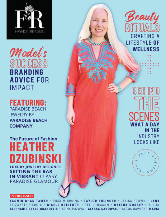 Featured on Cover of Fashion Republic Magazine-Palm Beach Agate Gemstone Double Beaded Necklace-3 Colors