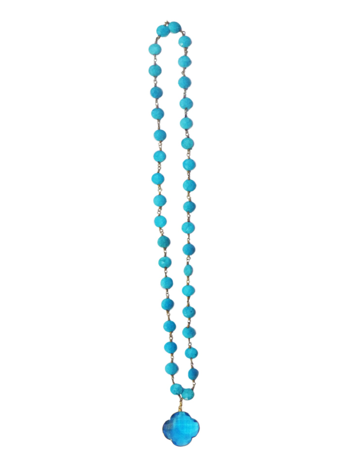 East Hampton Turquoise & Blue Topaz Necklace
