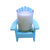 Cabana Mint Green Adirondack Chair Candle with Lid-Coconut Soy Wax,Vegan