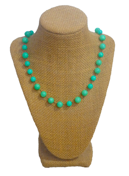 Palm Beach Agate Gemstone Beaded Necklace-3 Colors