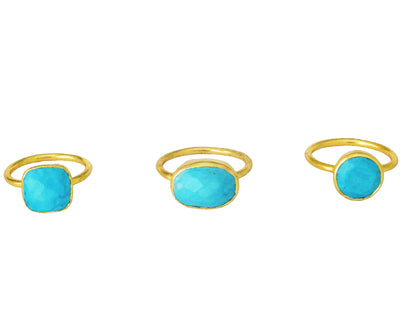 The Hamptons Turquoise Square Cocktail Ring