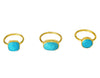 The Hamptons Turquoise Circle Cocktail Ring