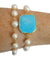 Luxury Turquoise Octagon & Cultured Pearl Double Gemstone Bracelet