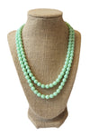 Mint Green Double Beaded Necklace