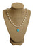 Cultured Pearl & Turquoise Drop Necklace
