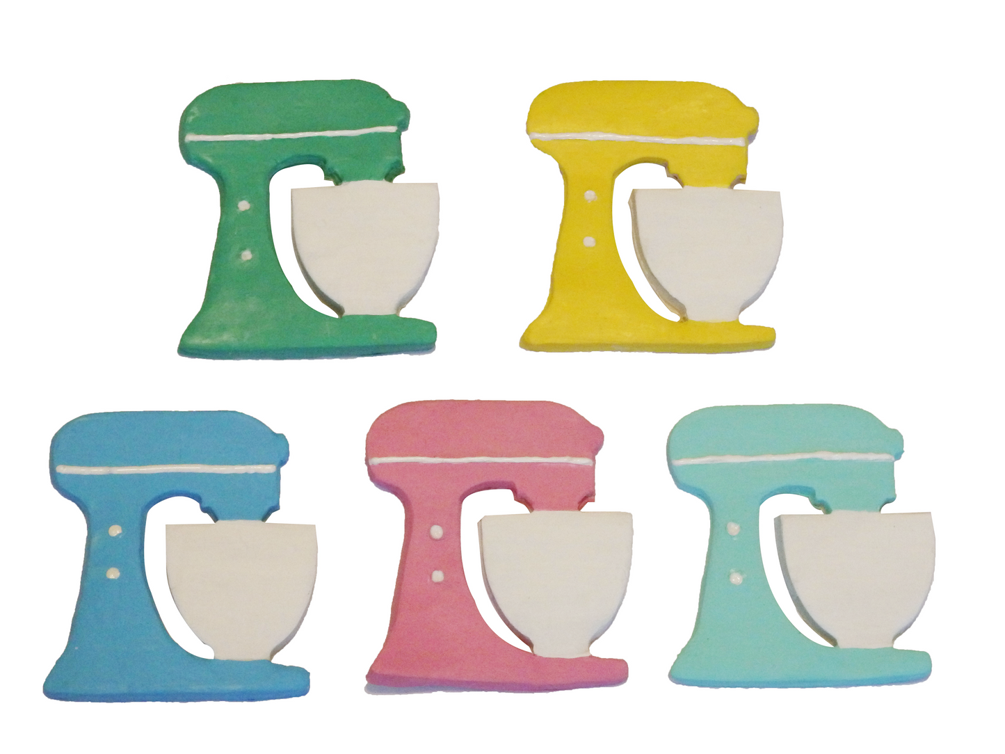 Aqua Blue Personalized Baker Lover Mixer Custom Initial Monogram Ornament/Magnet