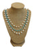 Luxury Triple Turquoise and Pearl Cultured Pearl Necklace