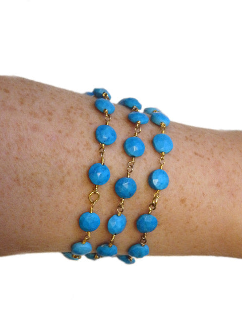 Luxury East Hampton Triple Turquoise Bracelet