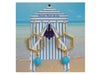 Cabana Turquoise Hexagon Gold Earrings