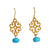 The Waves Turquoise & Gold Earrings