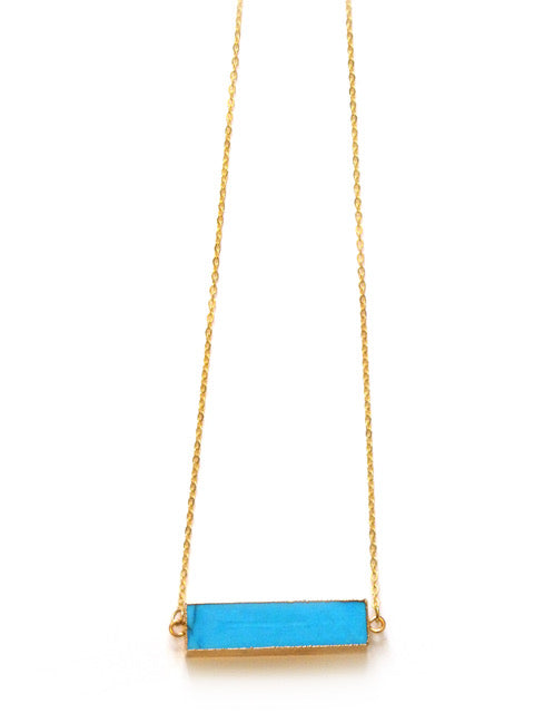 Cabana Turquoise Bar Necklace