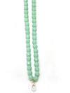 Mint Green Beaded Initial Necklace