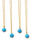 Circle Turquoise Gemstone Necklace
