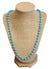 Luxury Clubhouse Long Turquoise Beaded Necklace