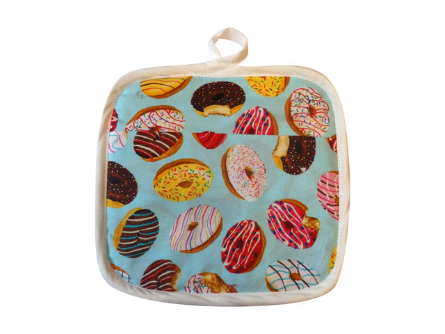 Glazed Donuts Hot Mess Oven Mitt & Baker Shop Potholder Gift Set