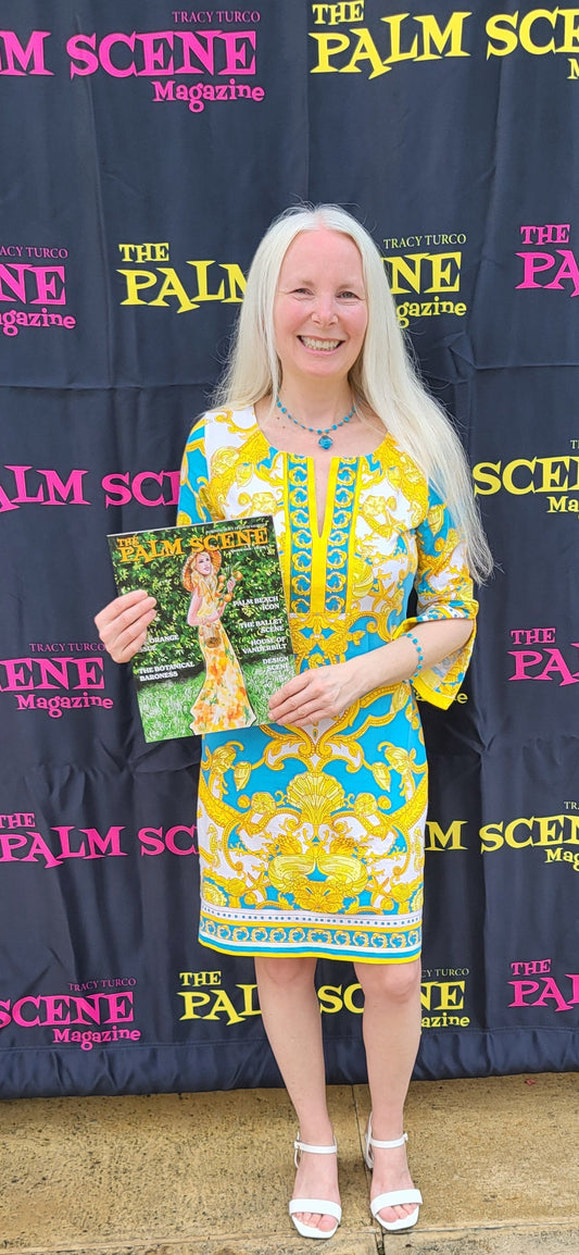 Featured in The Palm Scene Magazine 2026 & in the Fashion Republic Magazine-The Hamptons Turquoise & Blue Topaz Beaded Necklace- Set of 2