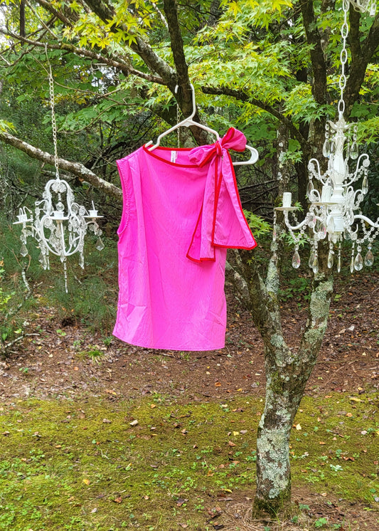 Pink Bow Socialite Blouse-1 Left