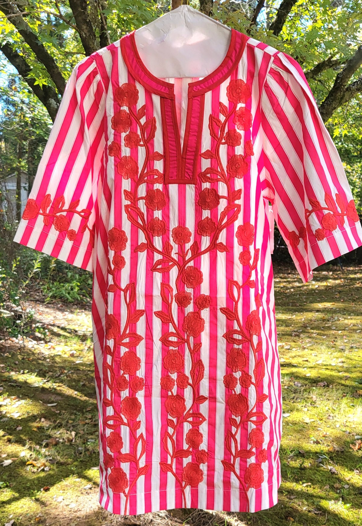 Social Club Floral Stripe Dress-1 Left Small