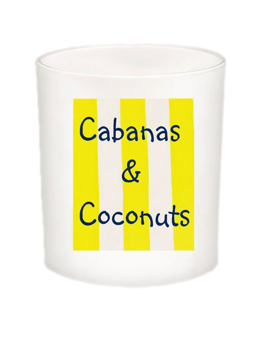 Coconuts & Cabanas Candle with Lid-Coconut Soy Wax,Vegan