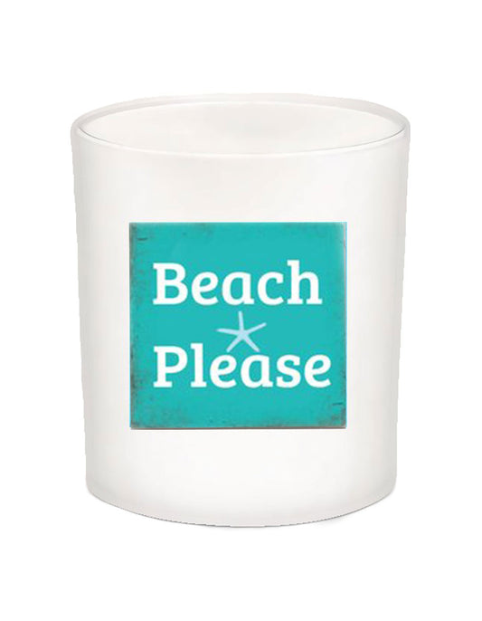 Cabana Beach Please Candle with Lid-Coconut Soy Wax,Vegan