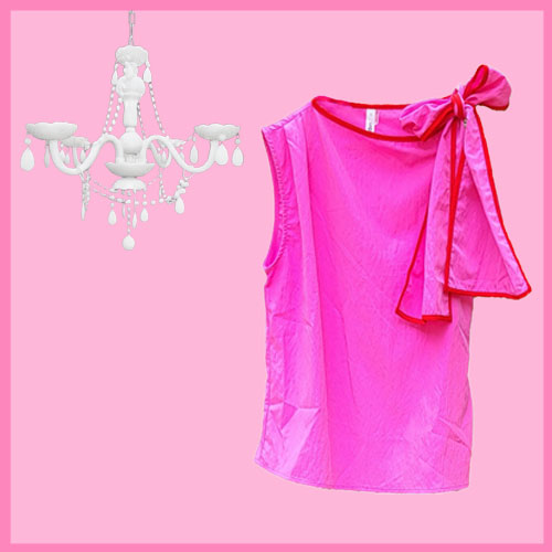 Pink Bow Socialite Blouse-1 Left Small