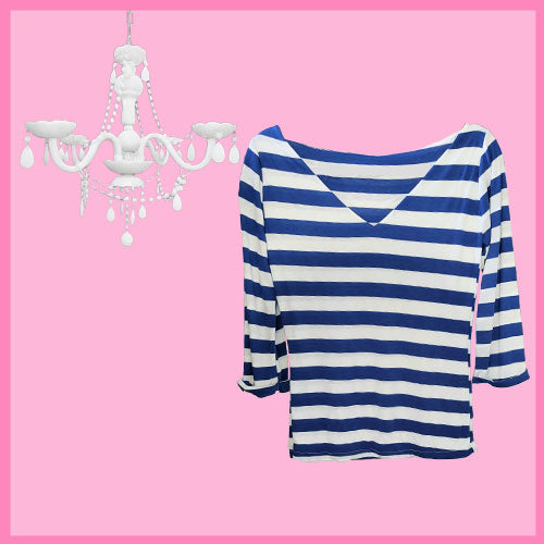 Nautical Party Stripe Blouse-1 Left Medium