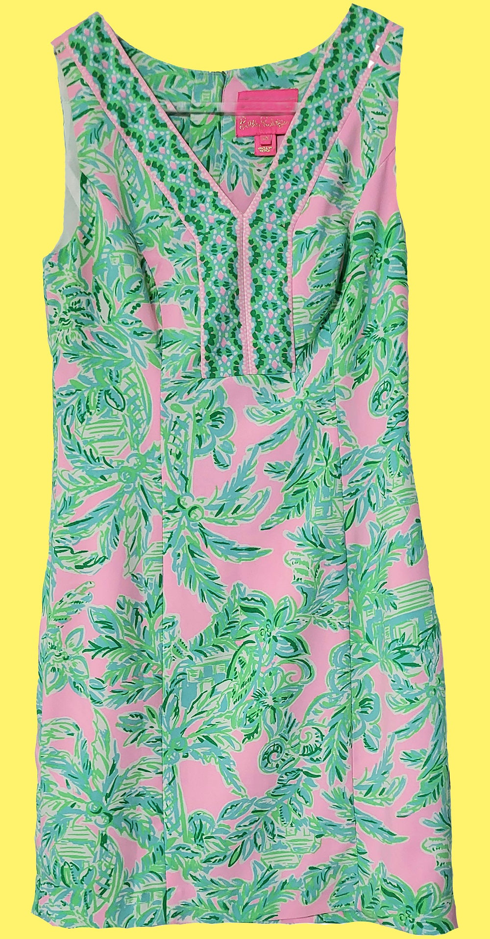 Lilly Pulitzer Vivian Shift Dress-Palm Trees- Size 00-Preowned-ONLY 1 LEFT
