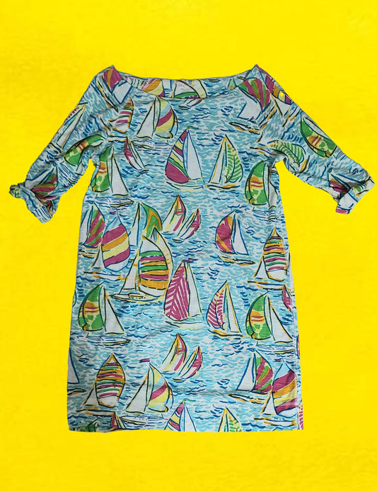 Lilly Pulitzer You Gotta Regotta T Shirt Dress-Size XXS PREOWNED