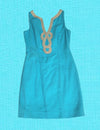 Lilly Pulitzer Turquoise Blue Janice Shift Dress- Size 00 PREOWNED