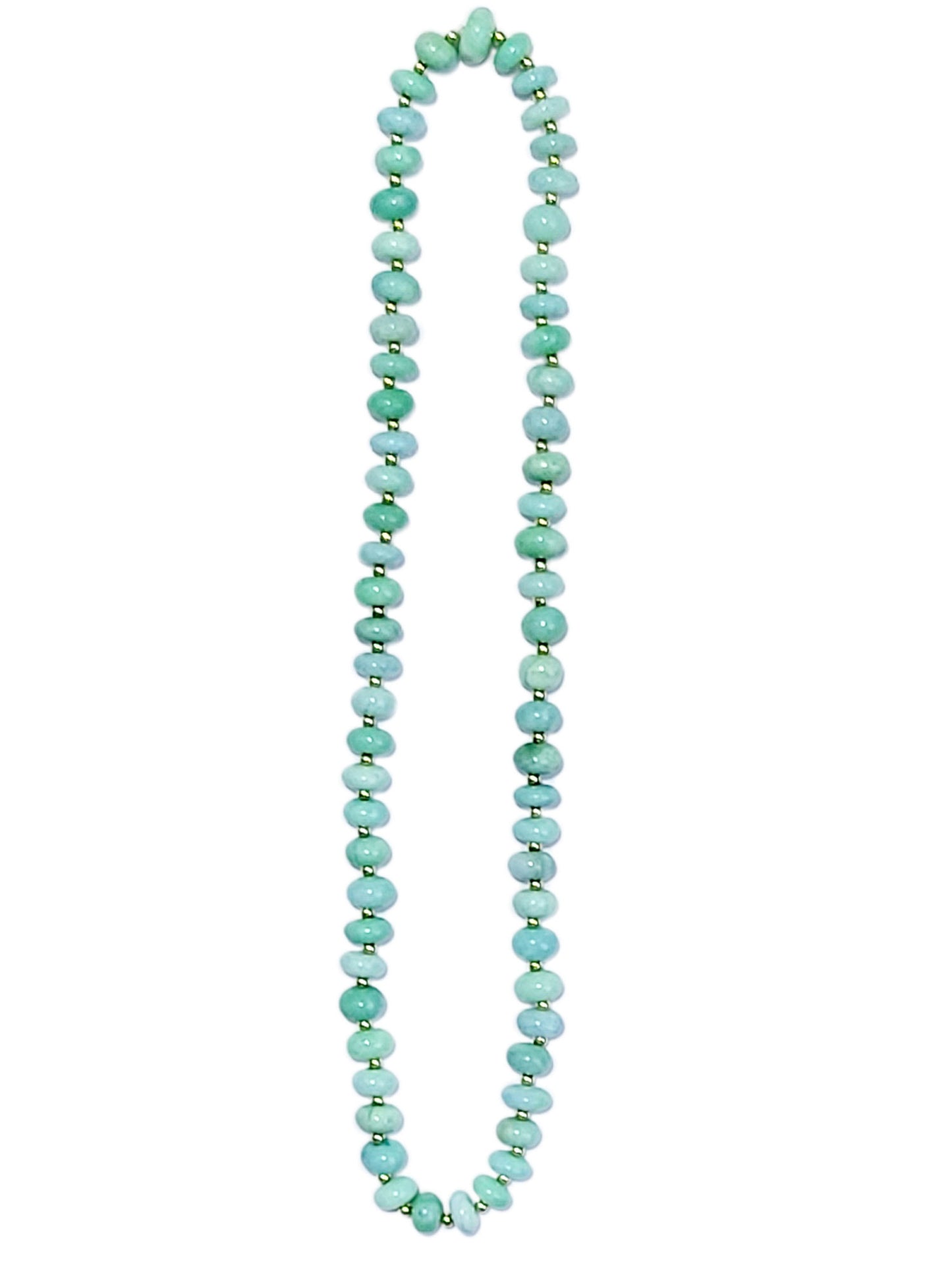 Bahamas Light Blue Shaded Opal Gemstone Beaded Necklace