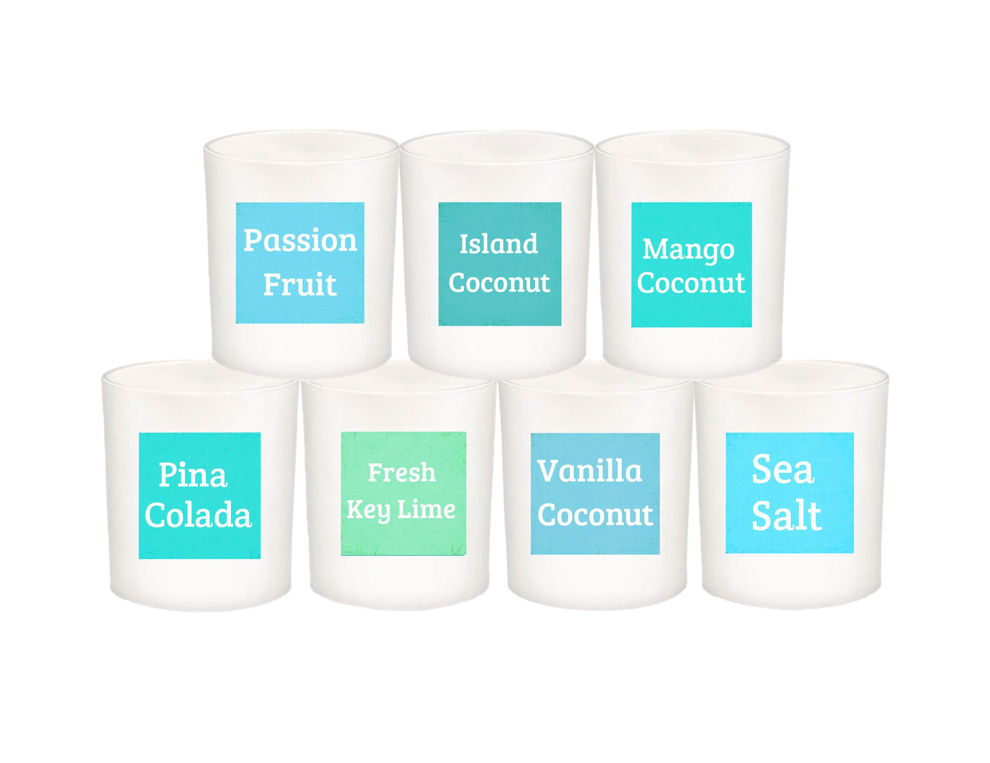 TROPICAL SCENT Candle Jar with Lid-Coconut Soy Wax,Vegan