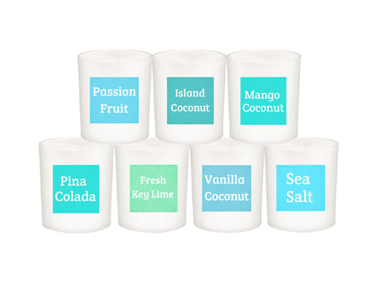 TROPICAL SCENT Candle Jar with Lid-Coconut Soy Wax,Vegan