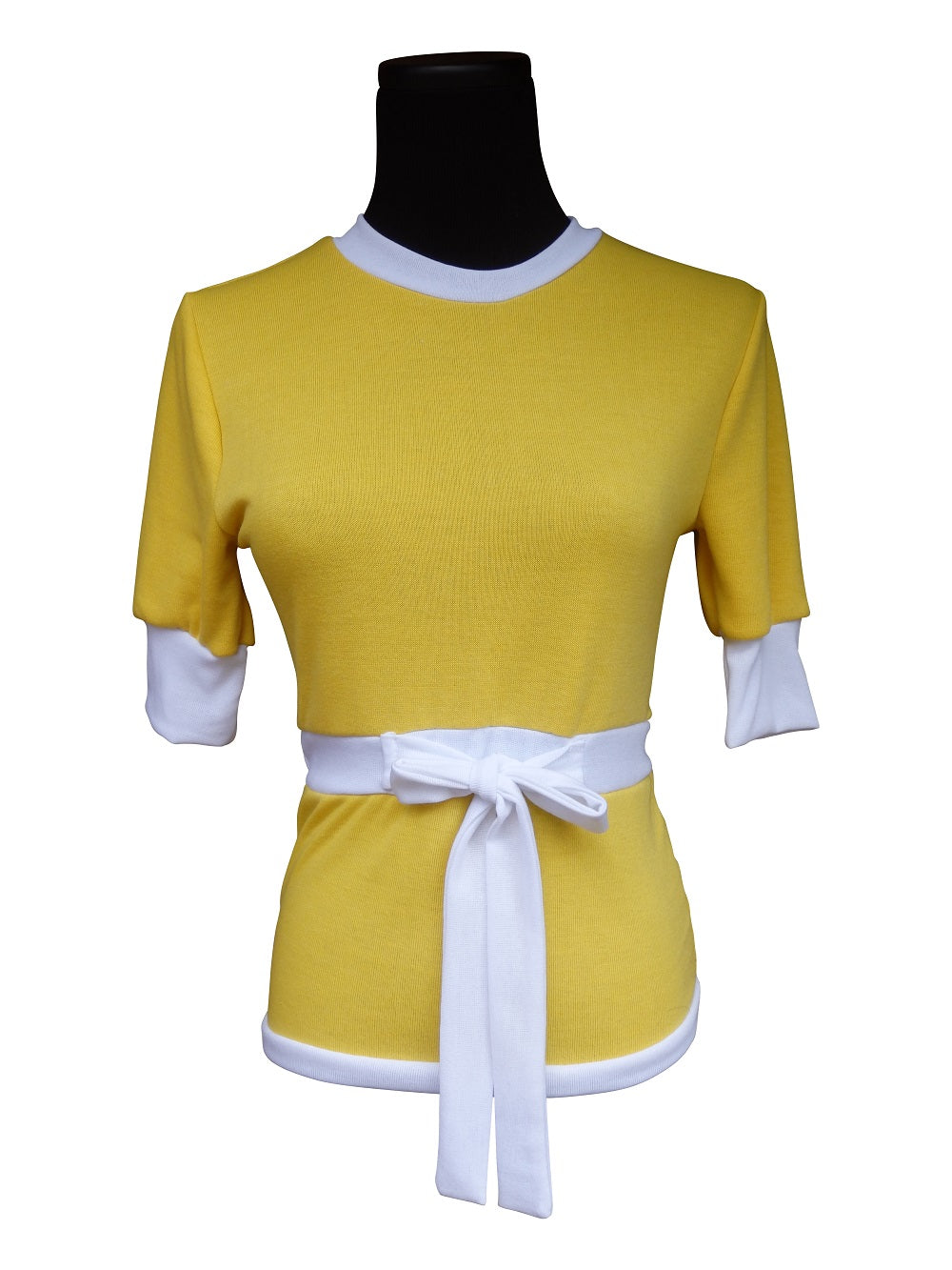 SALE-Yellow Ribbon Tie Sweater-1 Left Small