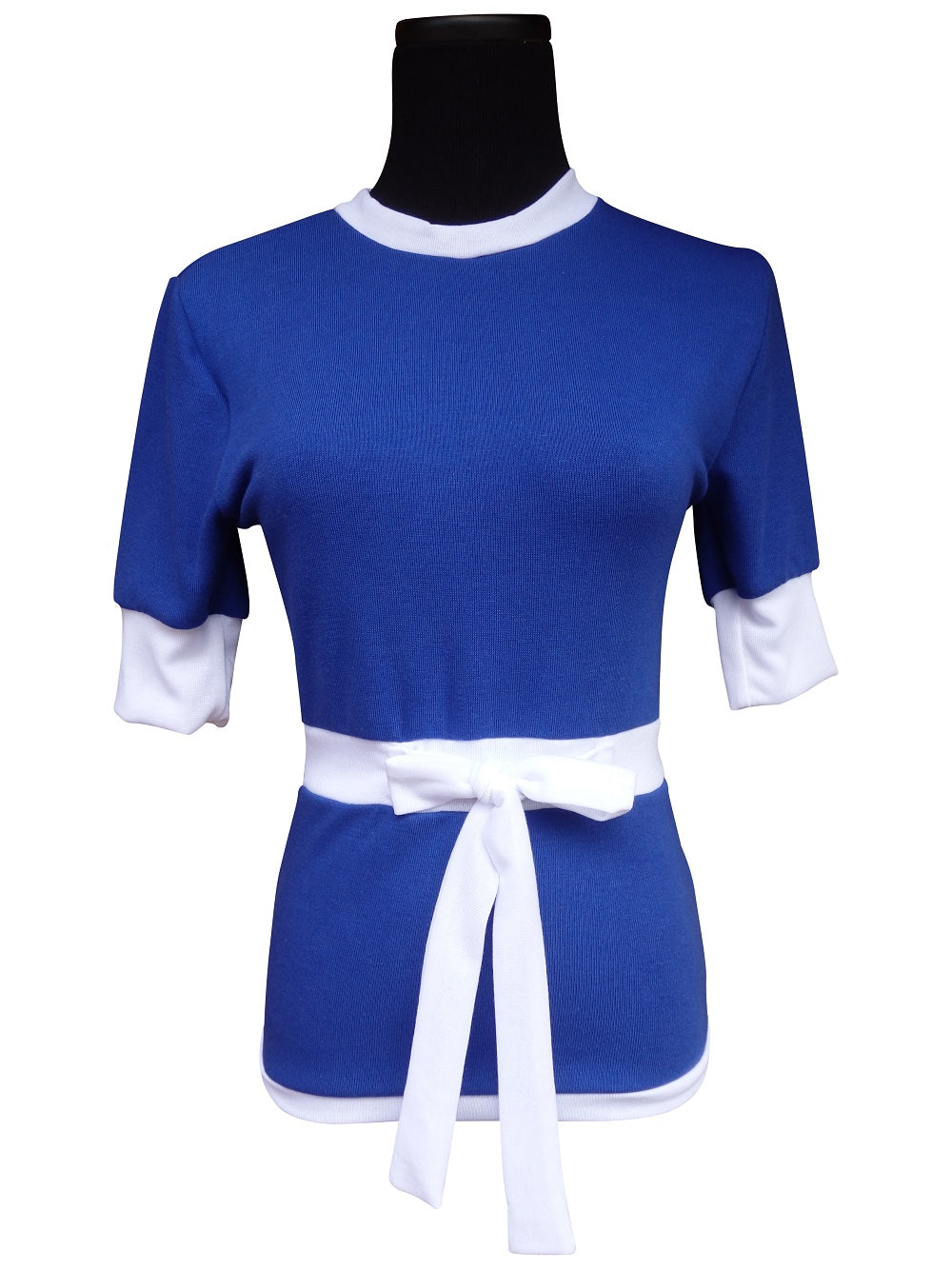 SALE-Royal Blue Ribbon Tie Sweater-1 Left Medium