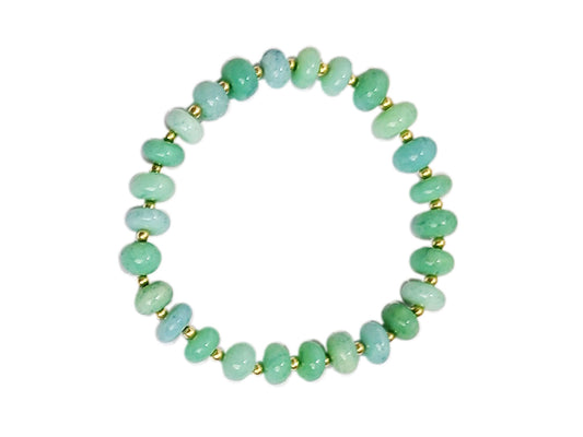 Bahamas Seafoam Shaded Opal Gemstone Beaded Bracelet