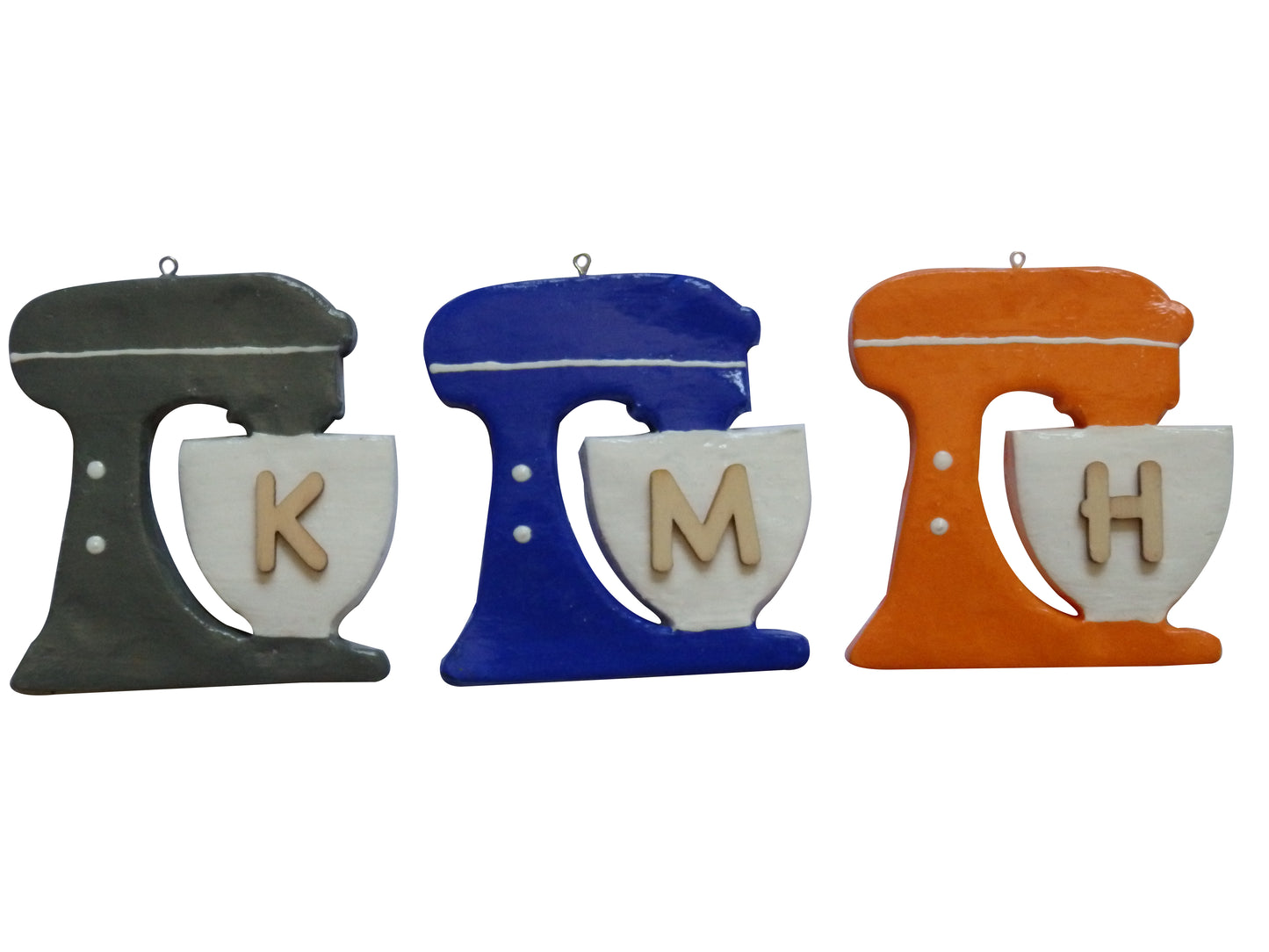 Orange Personalized Baker Lover Mixer Custom Initial Monogram Ornament/Magnet
