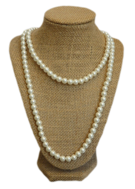 Simple Long Layering Pearl Necklace