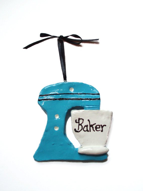Baker Lover Mixer Custom Initial Monogram or Saying Ornament/Magnet