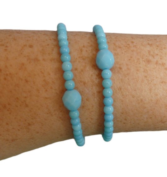 Sky Blue Beaded Bracelet