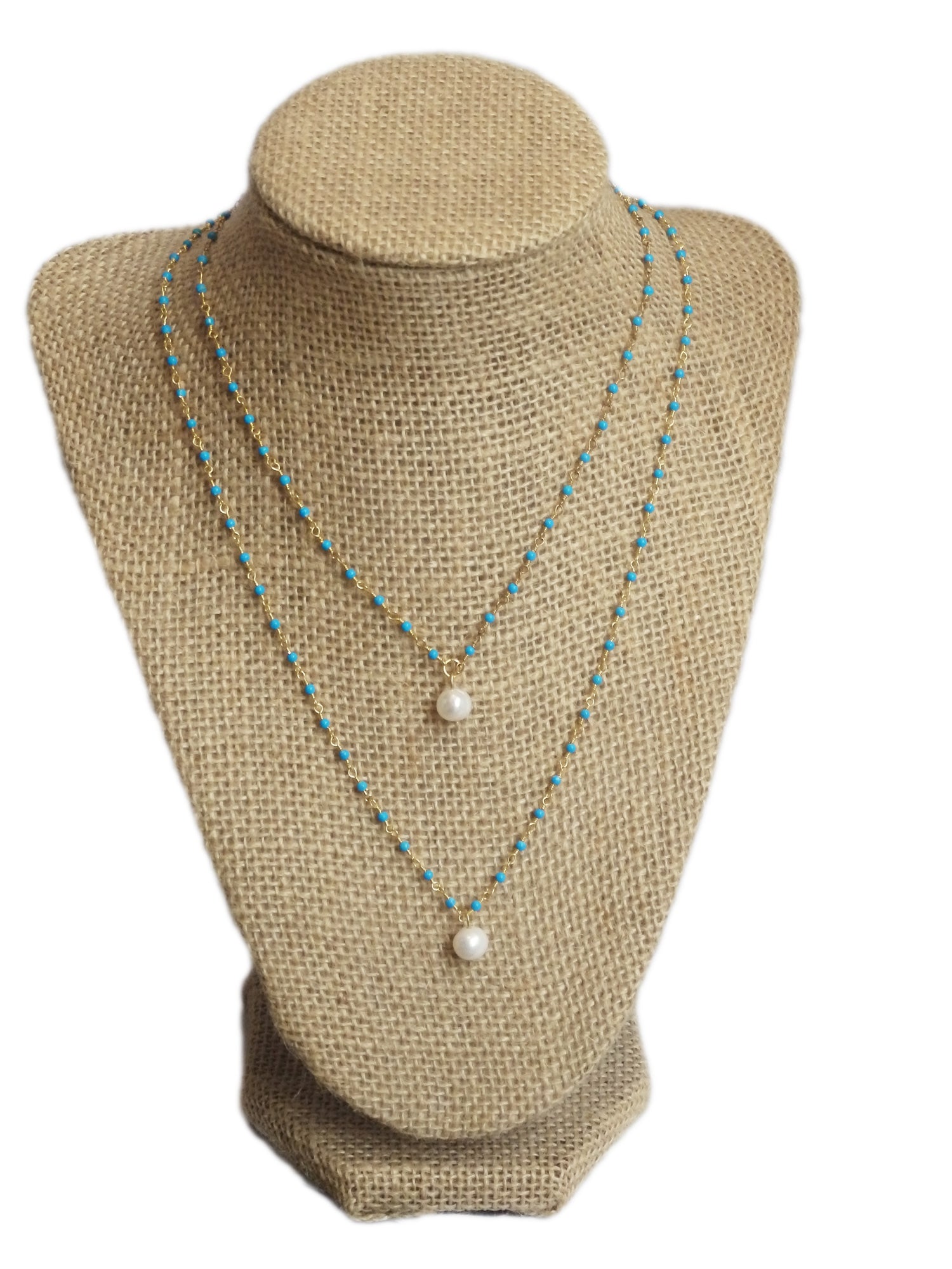 Dainty seed bead white freshwater pearl beaded choker necklace, delica –  Emily Koscik Jewellery