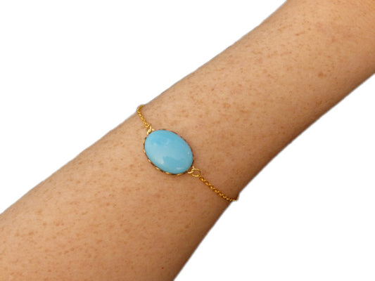Sky Blue Gem Bracelet