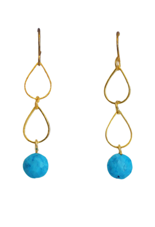 Southhampton Turquoise Teardrop Earrings