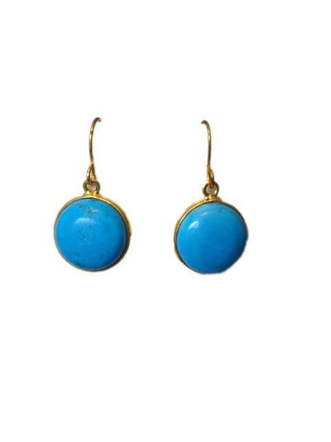 Turquoise Circle Earrings