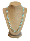 Palm Beach Ocean Blue Opal Double Beaded Necklace
