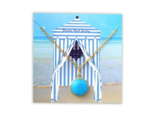 Circle Turquoise Gemstone Necklace