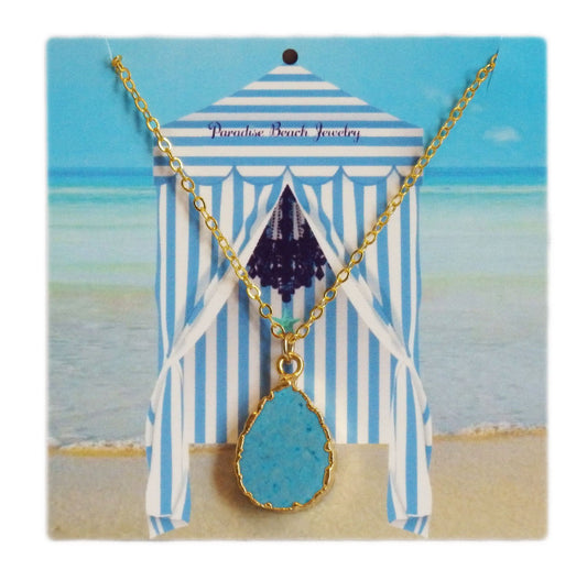 Teardrop Turquoise Gemstone Necklace